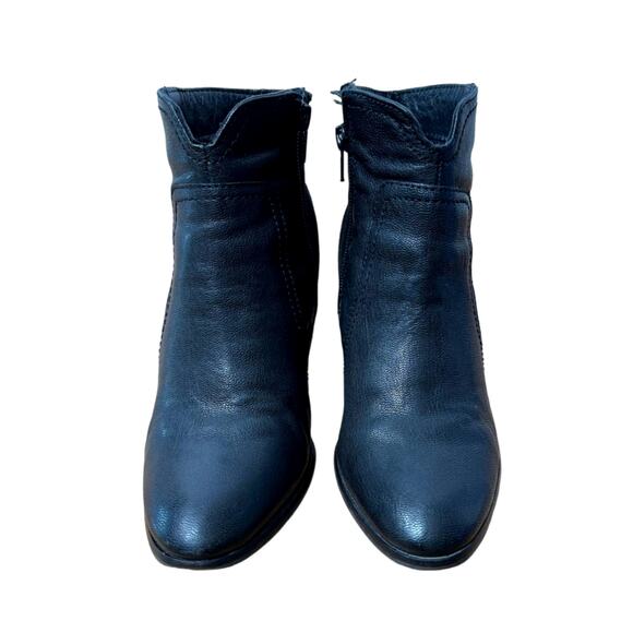 Dune London Women's 7 Pollo Western Ankle Boot Leather Suede Heeled Black 38 - Picture 3 of 8